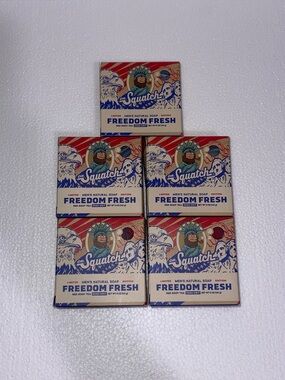 Dr. Squatch Freedom Fresh Bar Soap - 5oz Each Zero Grit Limited Edition 5 Count